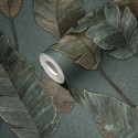 As Creation|Papier Peint feuilles de palmier tropicales bleues et vertes|Ethnique