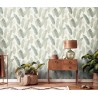 As Creation|Papier Peint feuilles palmier tropical blanc et vert|Papier Peint