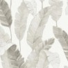 As Creation|Papier Peint feuilles palmier tropical blanc et grège|Papier Peint