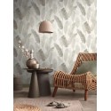 As Creation|Wallpaper tropical palm leaves in white and greige|Wallpaper