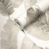 As Creation|Papier Peint feuilles palmier tropical blanc et grège|Papier Peint