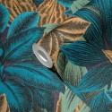 As Creation|Papier Peint grandes feuilles tropicales turquoise et bleu|Papier Peint