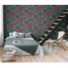 As Creation|Papier Peint grandes feuilles style tropical multicolore|Papier Peint