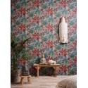 As Creation|Papier Peint grandes feuilles style tropical multicolore|Papier Peint