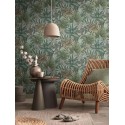As Creation|Tropical exotic flower wallpaper in green tones|Wallpaper