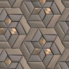As Creation|Papel pintado 3D estilo moderno gris pardo y bronce|Rombos