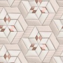 As Creation|Wandbild modern 3D geometrisch weiß creme bronze|Wandbild