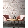 As Creation|Wandbild modern 3D geometrisch weiß creme bronze|Wandbild