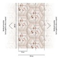 As Creation|Wandbild modern 3D geometrisch weiß creme bronze|Wandbild