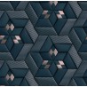 As Creation|Papier peint panoramique moderne 3D géométrique bleu et argent|Panoramiques