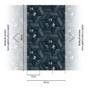 As Creation|Wandbild modern 3D geometrisch blau und silber|Wandbild