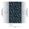As Creation|Wandbild modern 3D geometrisch blau und silber|Wandbild
