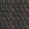 As Creation|Wallpaper modern-style sculpture in anthracite gray|Metal Imitation