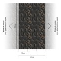As Creation|Papier Peint sculpture style moderne gris anthracite|Imitation Métal