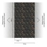 As Creation|Wallpaper modern-style sculpture in anthracite gray|Metal Imitation