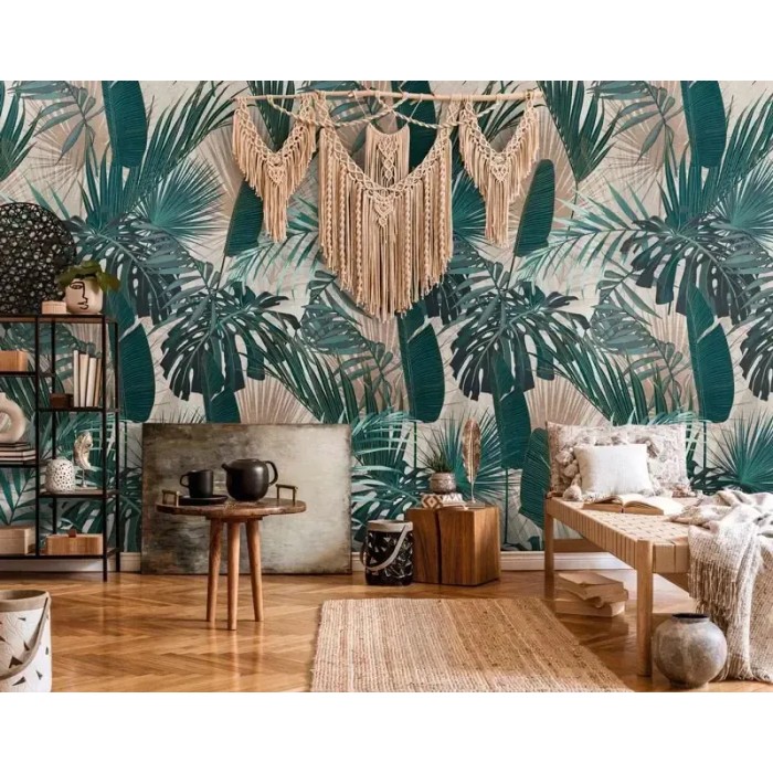 As Creation|Wall mural tropical palm and monstera leaves|Wallmurals