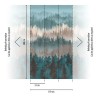As Creation|Wall mural Nordic abstract forest green and beige|Wallmurals