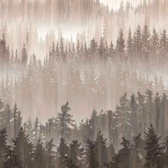 As Creation|Papier peint panoramique scandinave paysage abstrait brun|Panoramiques