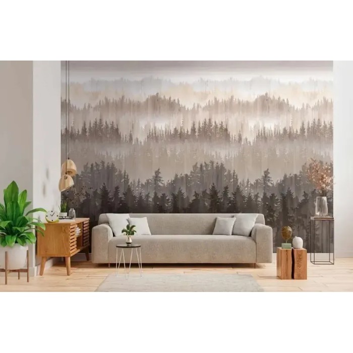 As Creation|Wandbild skandinavisch abstrakte Landschaft braun|Wandbild