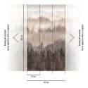 As Creation|Wall mural Scandinavian abstract landscape brown|Wallmurals