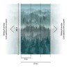 As Creation|Wall mural Scandinavian abstract forest blue and green|Wallmurals