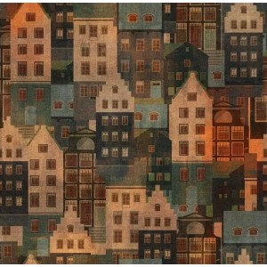 Grandeco|Papier peint moderne paysage pins vert|Figuratif