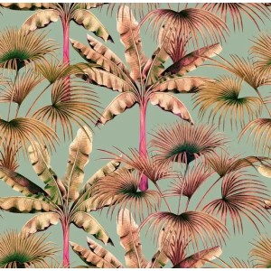 As Creation|Wandbild tropisch exotische Pflanzen braun|Wandbild