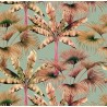 As Creation|Wallpaper tropical with green and beige palm trees and bananas|Wallpaper