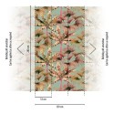 As Creation|Wallpaper tropical with green and beige palm trees and bananas|Wallpaper