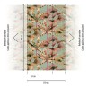 As Creation|Wallpaper tropical with green and beige palm trees and bananas|Wallpaper
