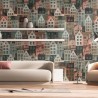 As Creation|Wallpaper figurative style in green tones|Figurative
