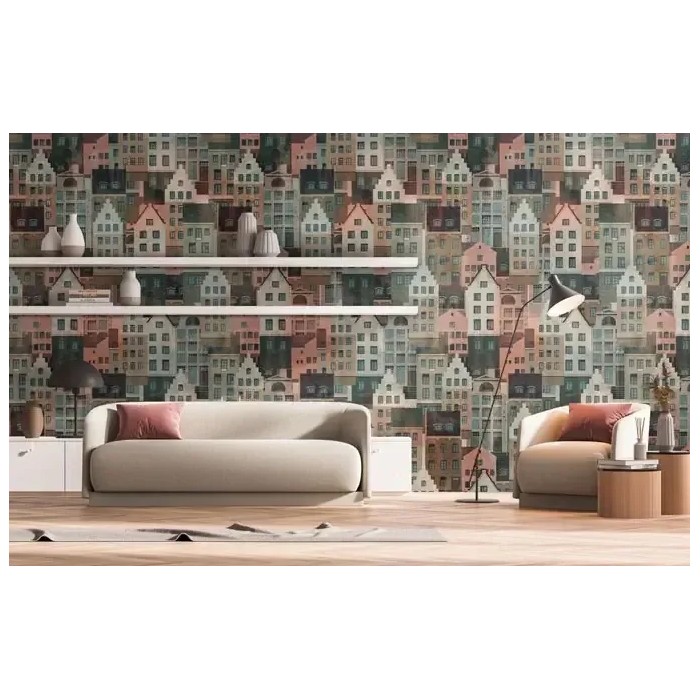 As Creation|Tapete im figurativen Stil in Grüntönen|Figurative