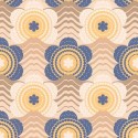As Creation|Tapete Blumen im Stil derer Jahre in Beige, Blau|Retro
