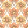As Creation|Papel pintado flores retro estilo años naranja, marrón|Retro
