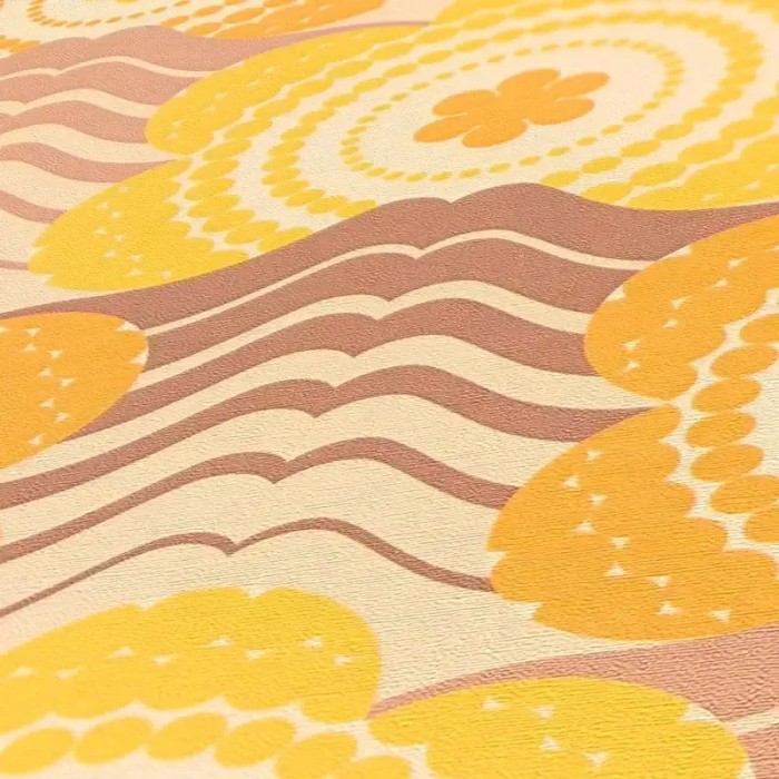 As Creation|Papier Peint fleurs rétro multicolores style années|Rétro