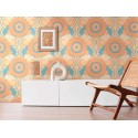 As Creation|Orange retro-style floral wallpaper|Retro