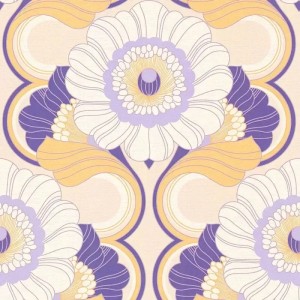 Rasch|Papier peint rétro motif vintage orange|Rétro