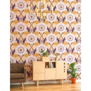 Rasch|Papier peint rétro motif vintage orange|Rétro 2