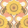 As Creation|Tapete floral Hippie Retro-Stil Orange|Retro