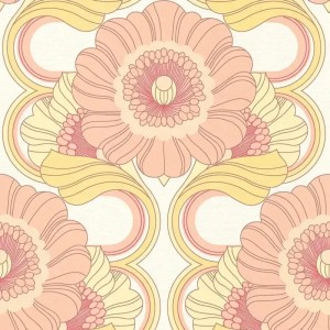 Grandeco|Wallpaper tropical palms beige and gold|Wallpaper