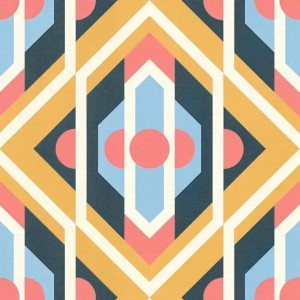 As Creation|Papel pintado geométrico estilo retro beige|Retro