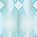 As Creation|Papel pintado rombos psicodélicos estilo retro turquesa|Retro