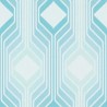 As Creation|Tapete psychedelische Rauten im Retro-Stil in Türkis|Retro