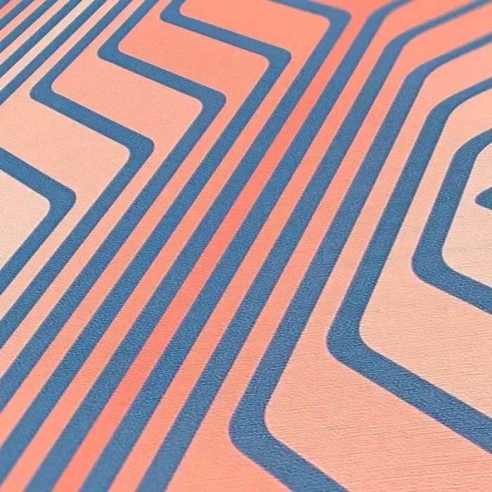 As Creation|Papier Peint psychédélique rétro des années|Rétro
