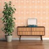 As Creation|Tapete psychedelische Retro-Rauten in Orange|Retro