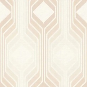 As Creation|Papel pintado rombos estilo retro rosado, beige|Retro