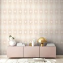 As Creation|Tapete psychedelische Rauten derer Jahre beige|Retro
