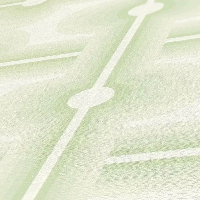 As Creation|Green retro-style geometric wallpaper|Retro