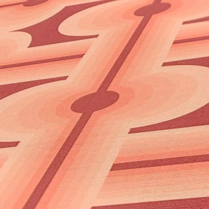 Papel pintado estilo retro años rojo y naranja - As Creation Retro Chic 395332