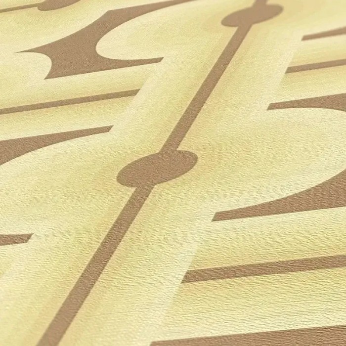 As Creation|Grüne, braune geometrische Tapete im Retro-Stil|Retro